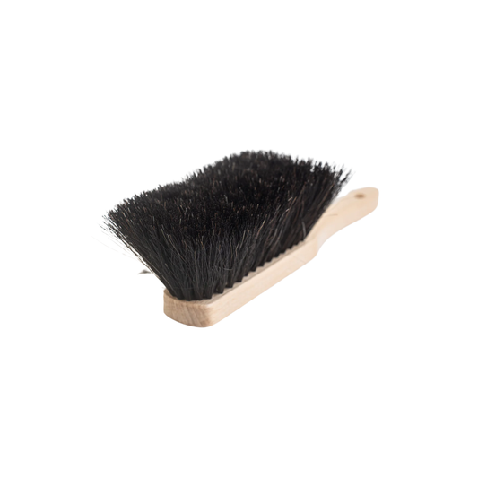 Fathom Horse Hair Hand Dust Brush - German-made 29x4x7cm beech wood handle with natural waxed finish, pure horsehair bristles in black or light beard, durable eco-friendly cleaning brush, ideal for pairing with elegant dustpans.