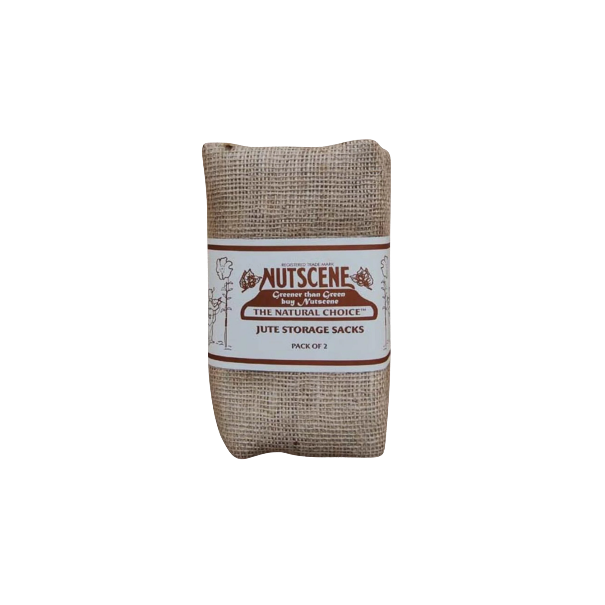 Large Jute storage bags in packaging front view