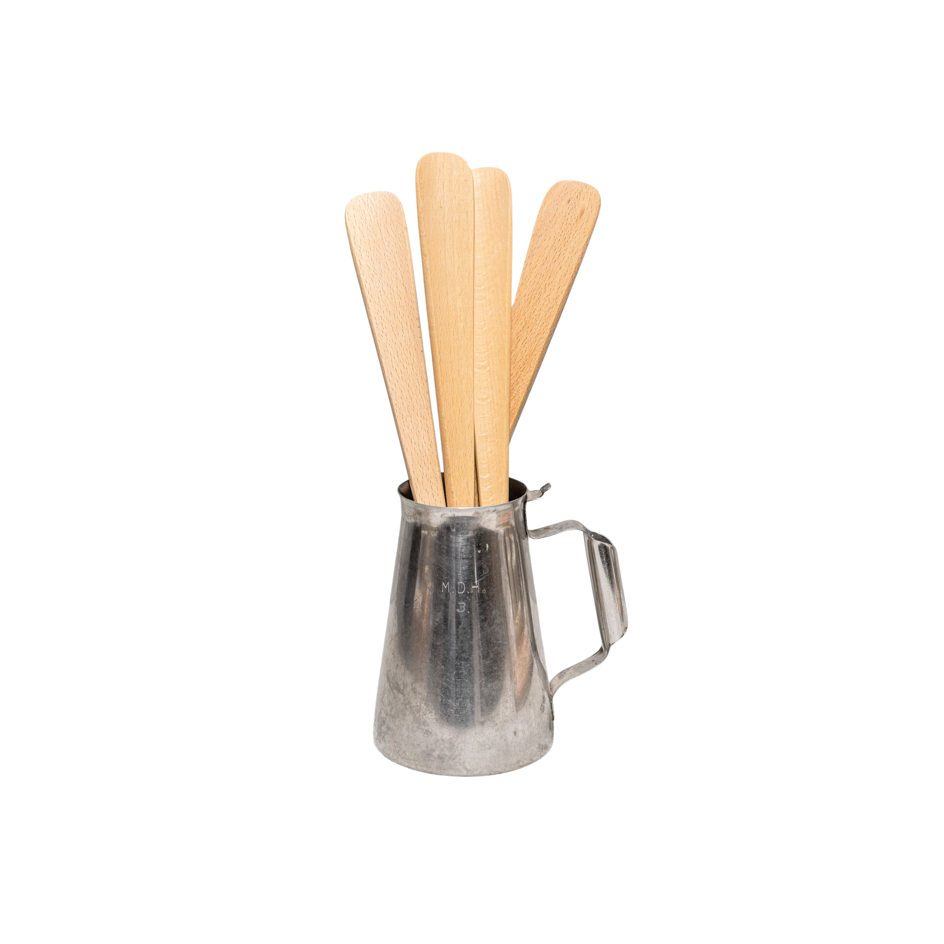 Fathom shoe horn in a steel container, made from sustainable beechwood with leather hanging strap, 37cm long accessory.