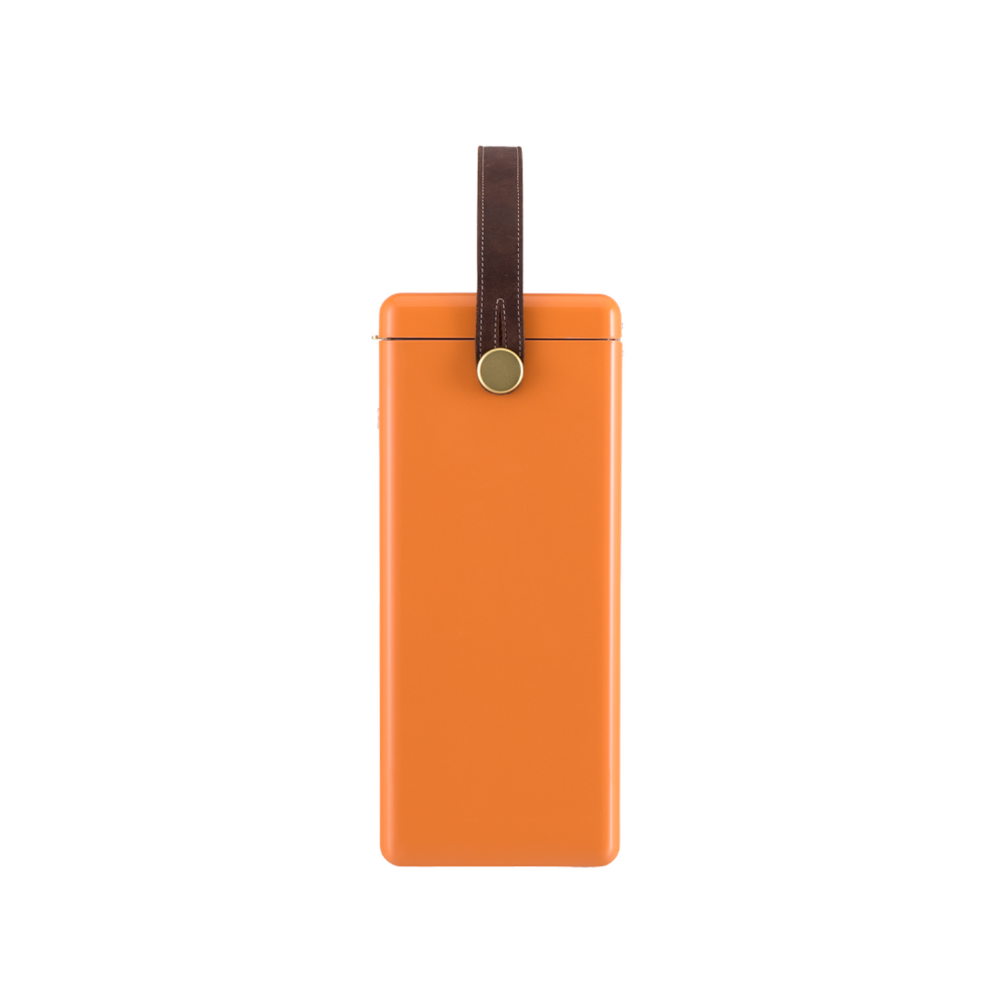 Side view of FIELDBAR Drinks Box MK II hardcase cooler, orchard orange, 10L capacity, durable and comfortable to carry.