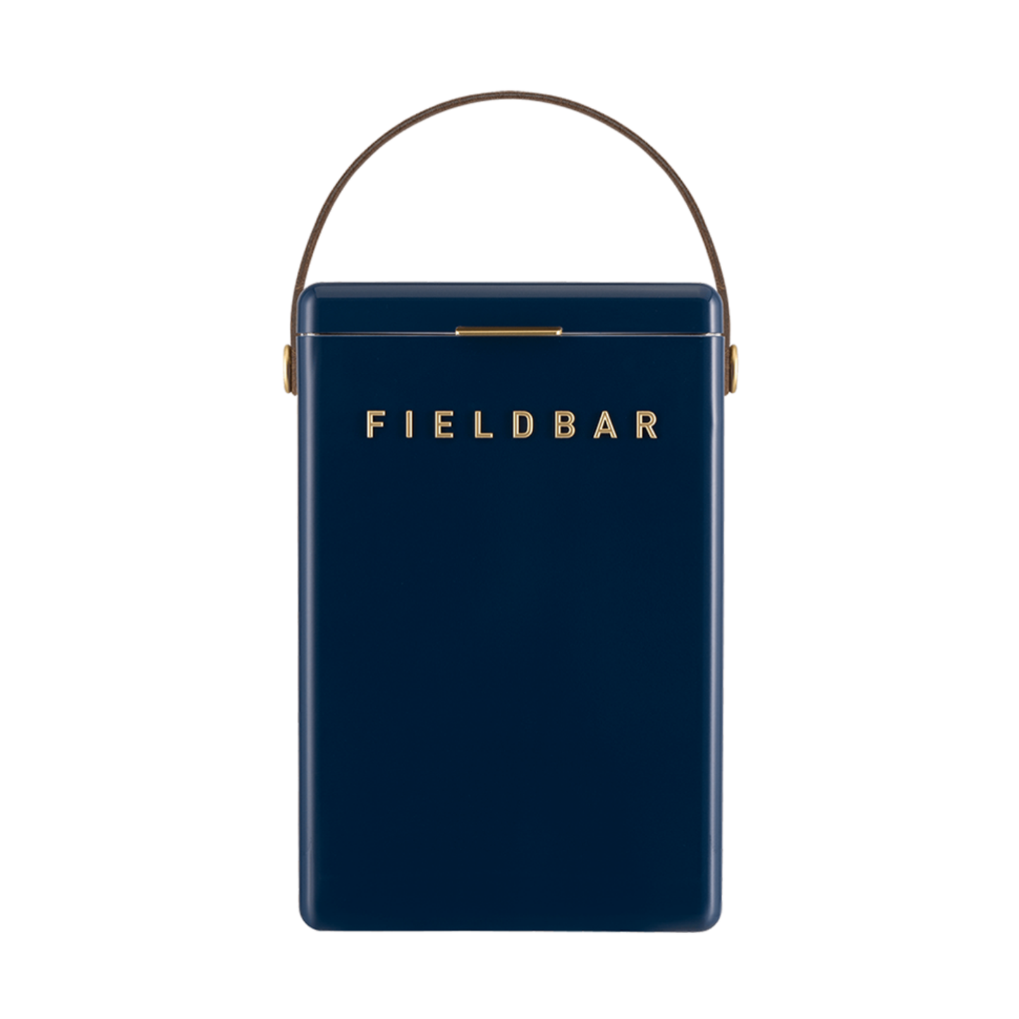 Front view of FIELDBAR Drinks Box MK II hardcase cooler, Sea boat blue, 10L capacity, durable and comfortable to carry.