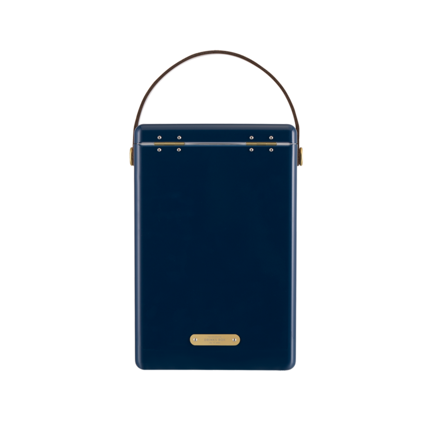 Back view of FIELDBAR Drinks Box MK II hardcase cooler, Sea boat blue, 10L capacity, durable and comfortable to carry.