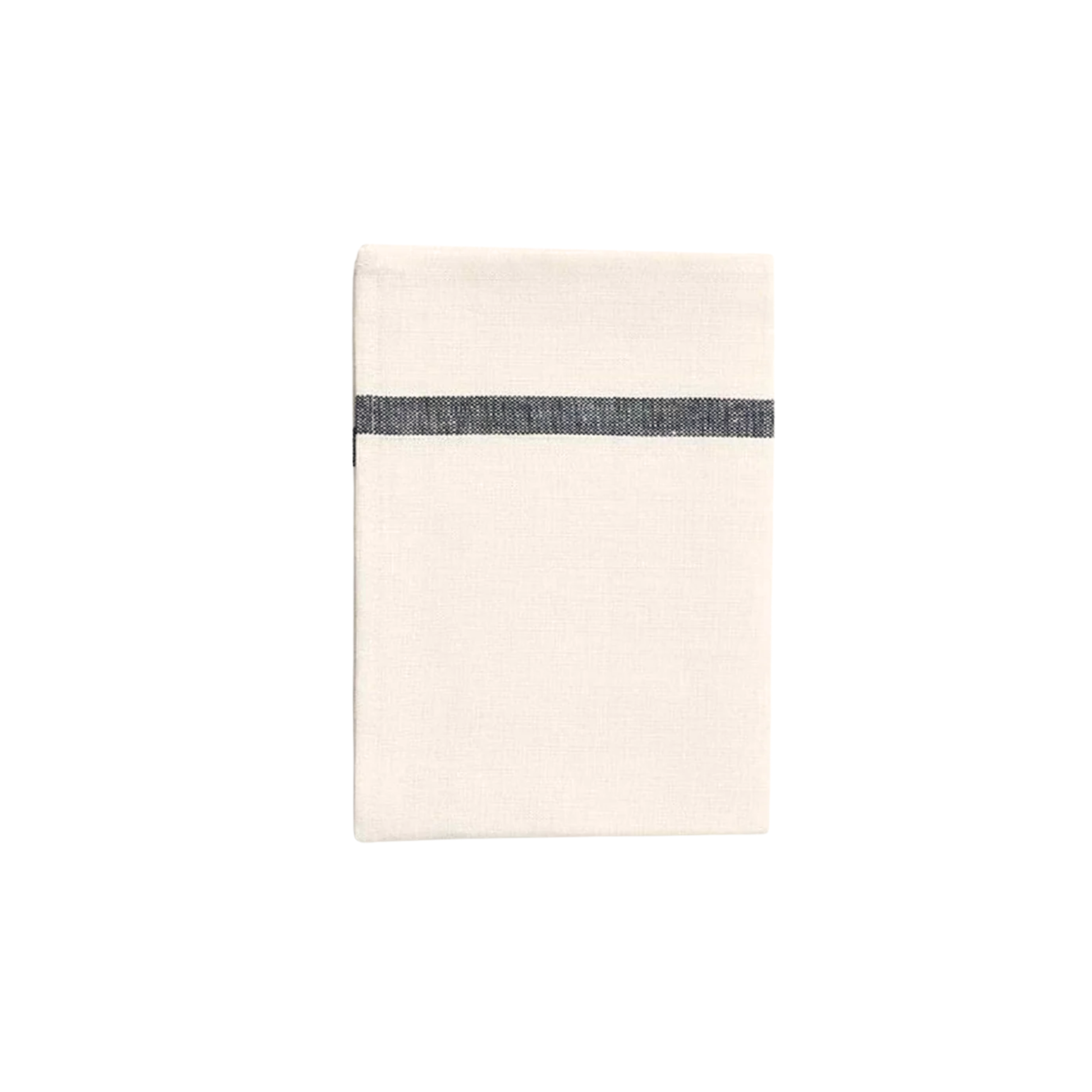 Fog Linen cloth tea towel lined navy folded