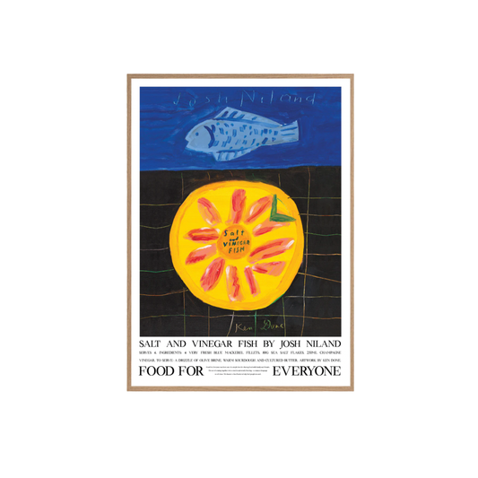 Food For Everyone Salt and Vinegar Fish artwork A2 front view in frame