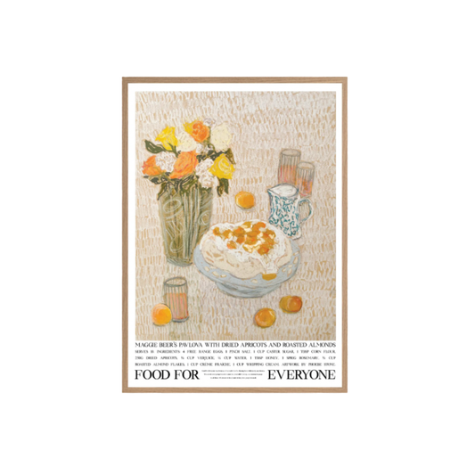 Food For Everyone Maggie Beer Pavlova artwork A2 front view in frame