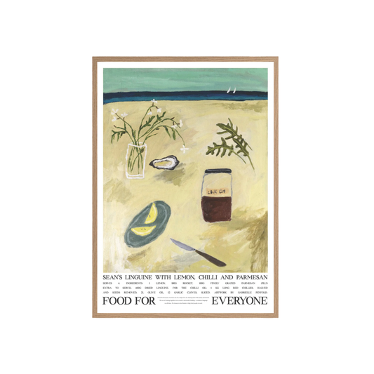 Food For Everyone Sean Moran Linguine artwork A2 front view in frame