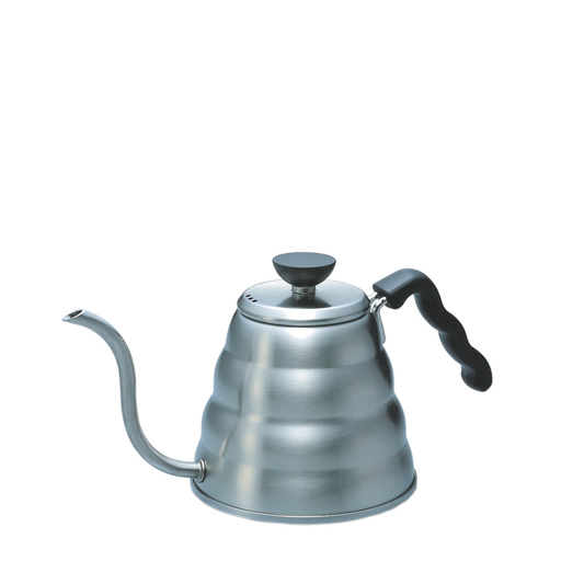 Hario V60 Drip Kettle - Coffee Kettle - Hairline Silver - Stainless Steel with Phenol Resin Handle - Slim spout design for precise pouring, 800mL capacity.