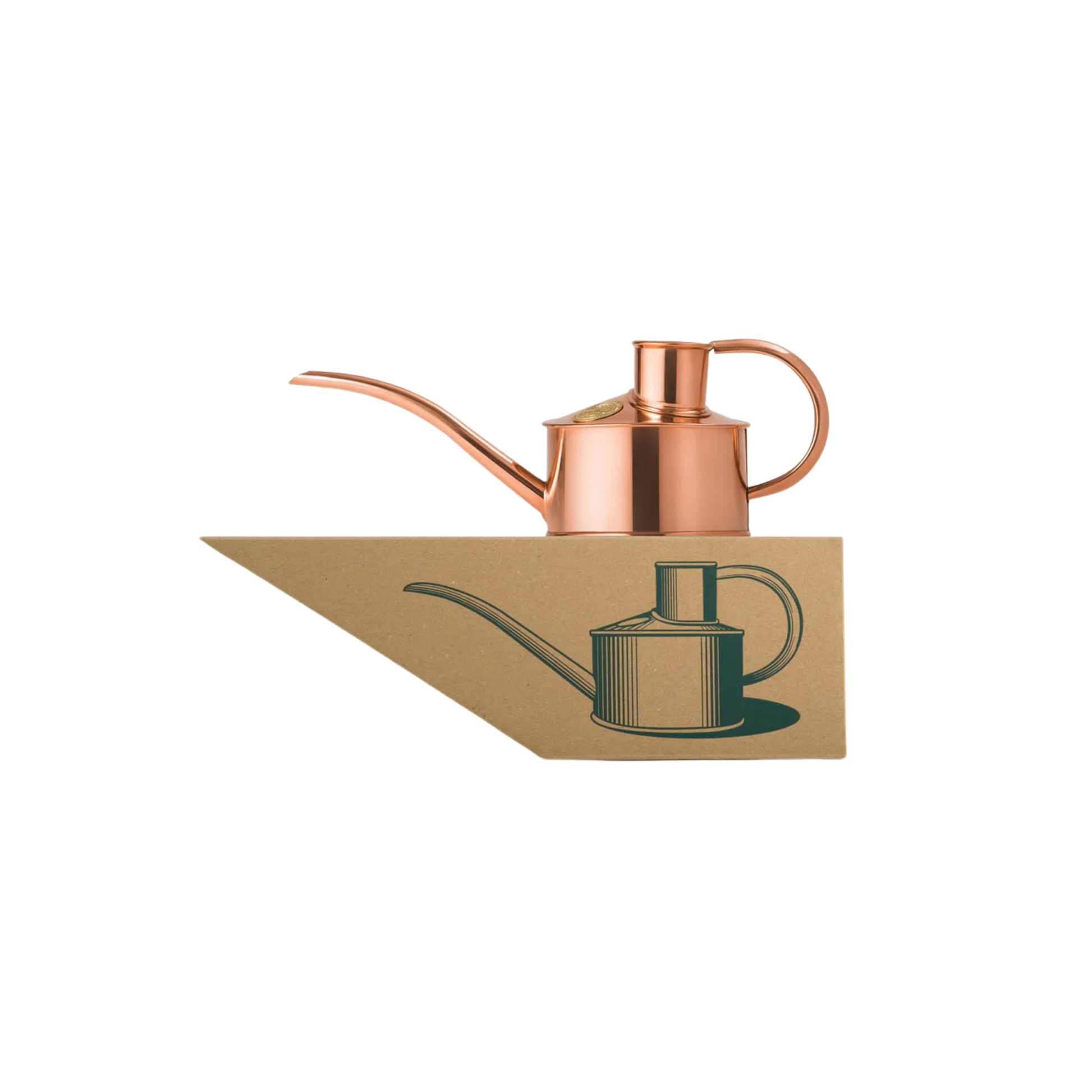 Haws watering can Fazeley flow copper one pint side view on packaging