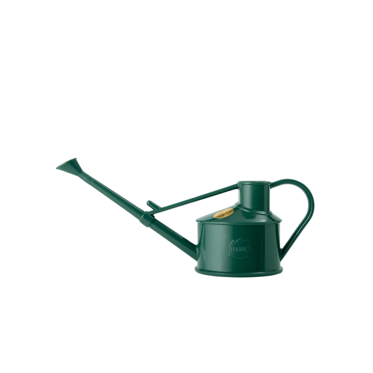Haws Langley sprinkler watering can green side view