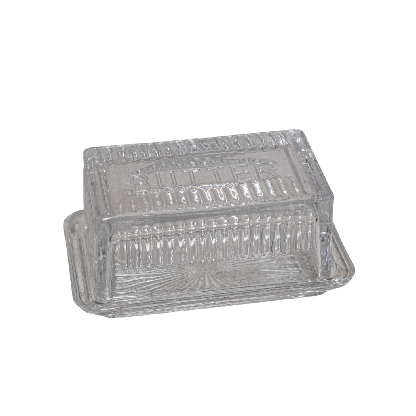 Heaven in Earth Glass Butter Dish