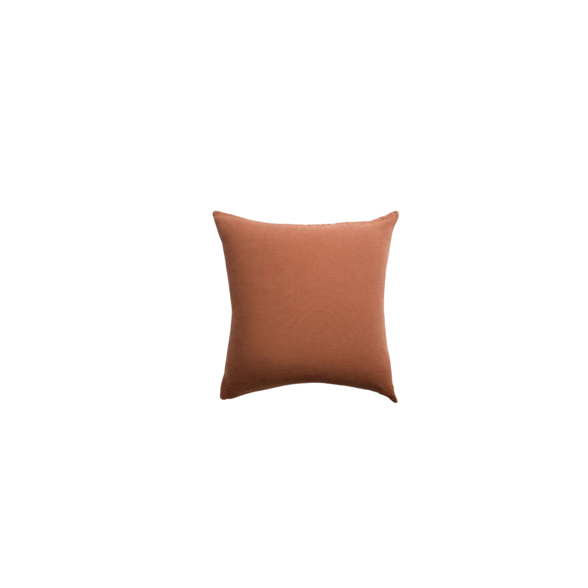 Hommey linen cushion rust front view