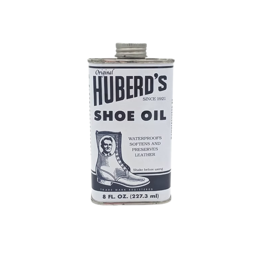 Huberds shoe oil can front view 