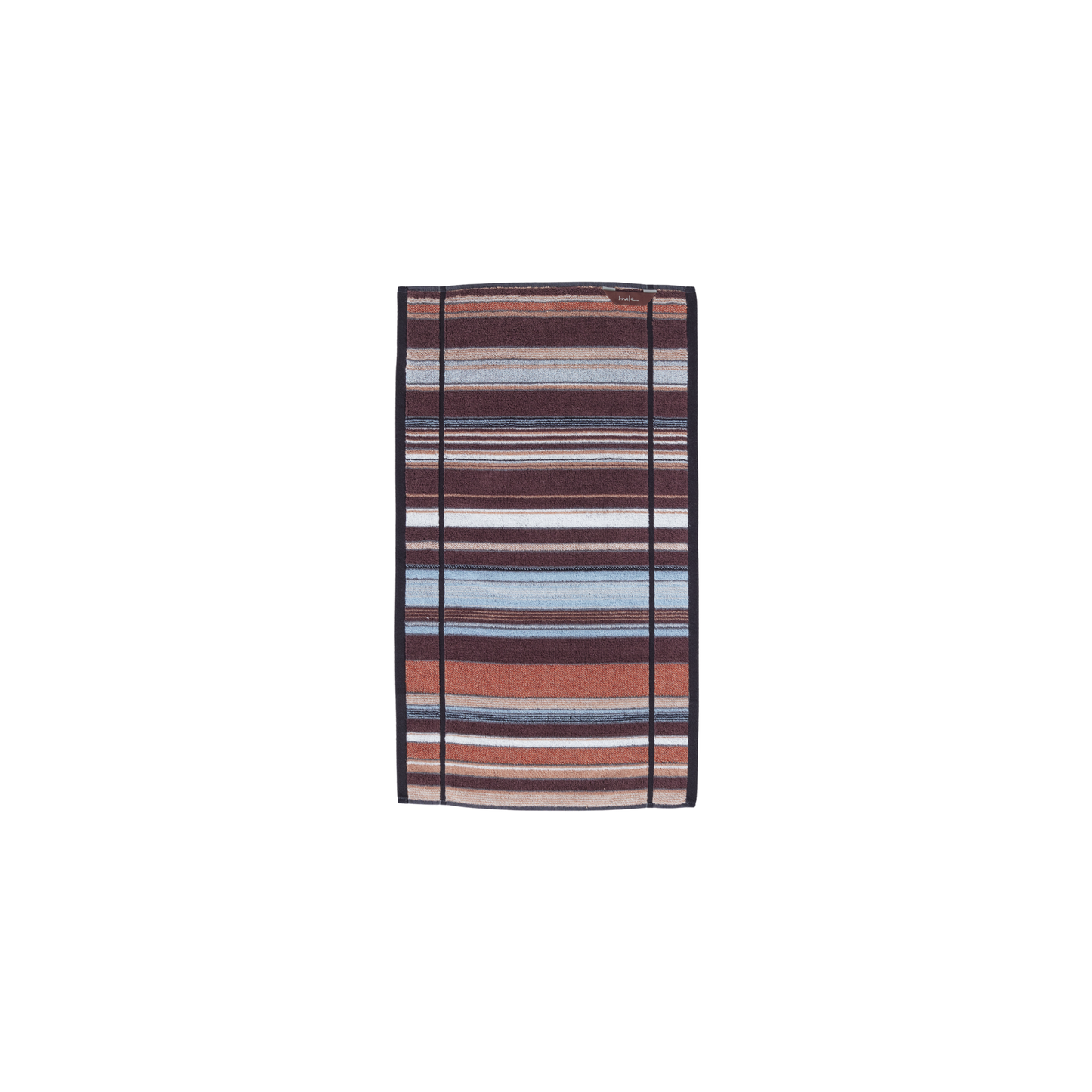 Reversed Innate Ridge Sunrise hand towel 40cm x 70cm, luxury absorbent cotton hand towel inspired by a sunrise landscape, featuring a velour finish on one side and terry cotton on the other, made from 100% OEKO-TEX® certified cotton and responsibly woven in Portugal.