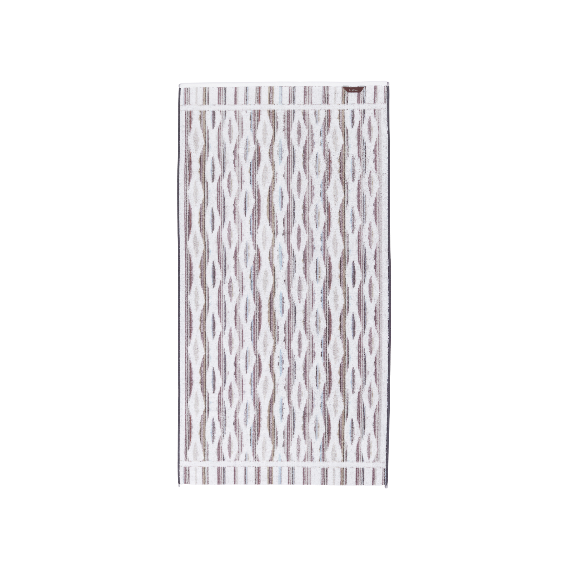 Reversed Innate Ripple Light Bath Towel 70cm x 140cm - Misty Grey and White - 100% OEKO-TEX® Certified Cotton - Absorbent velour and terry bath towel with soft ripple breeze pattern, responsibly woven in Portugal for everyday use.