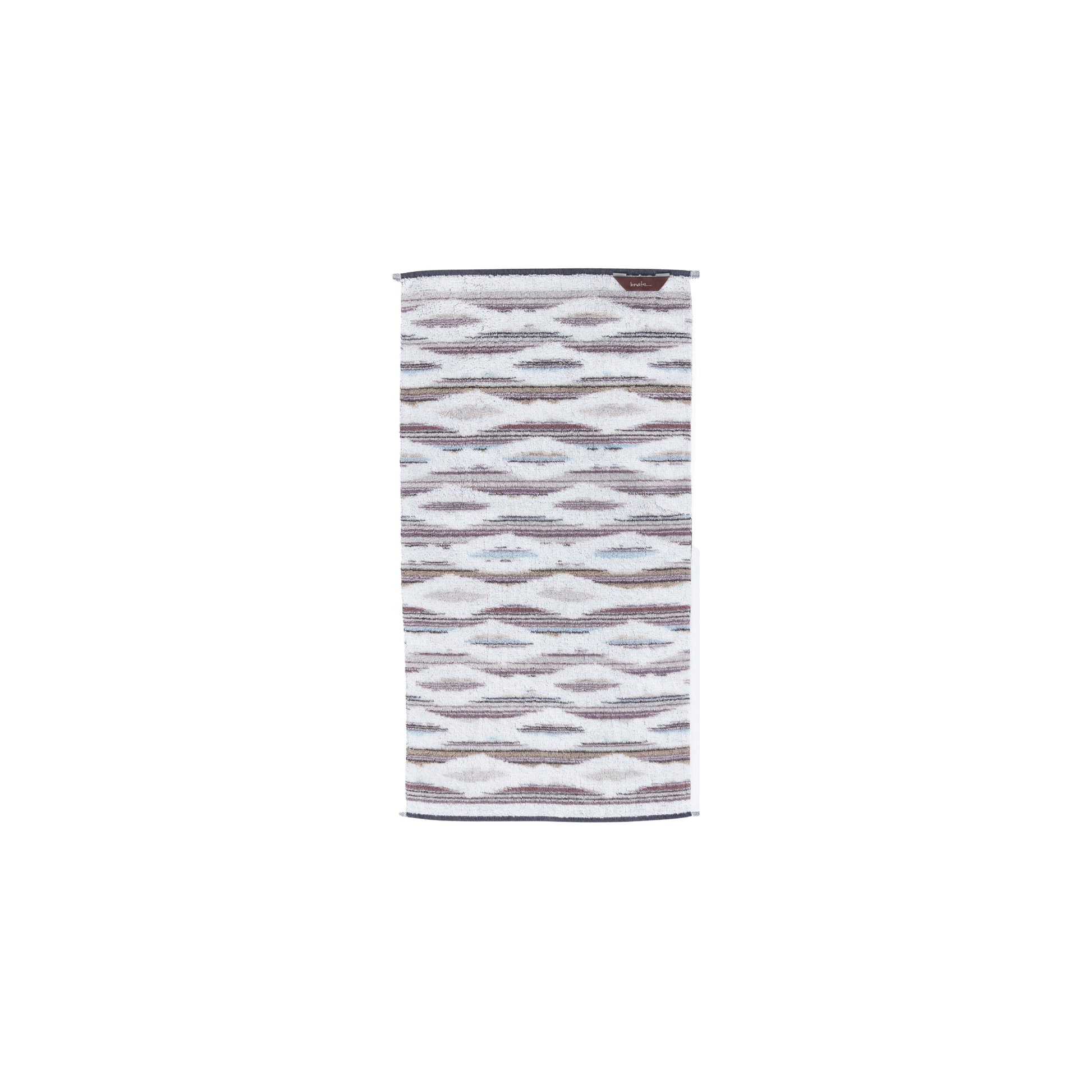 Reversed Ripple Light Hand Towel 40cm x 70cm - Misty Grey and White - 100% OEKO-TEX® Certified Cotton - Absorbent velour and terry jand towel with soft ripple breeze pattern, responsibly woven in Portugal for everyday use.