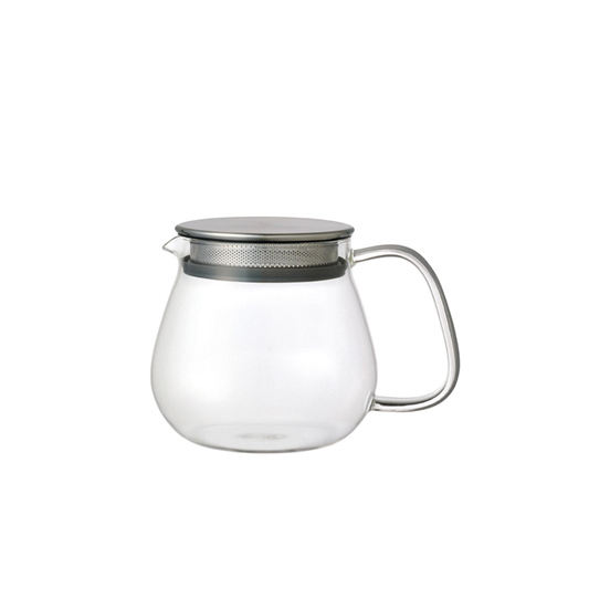 Stylish Kinto glass and stainless steel Unitea One Touch Teapot 460ml