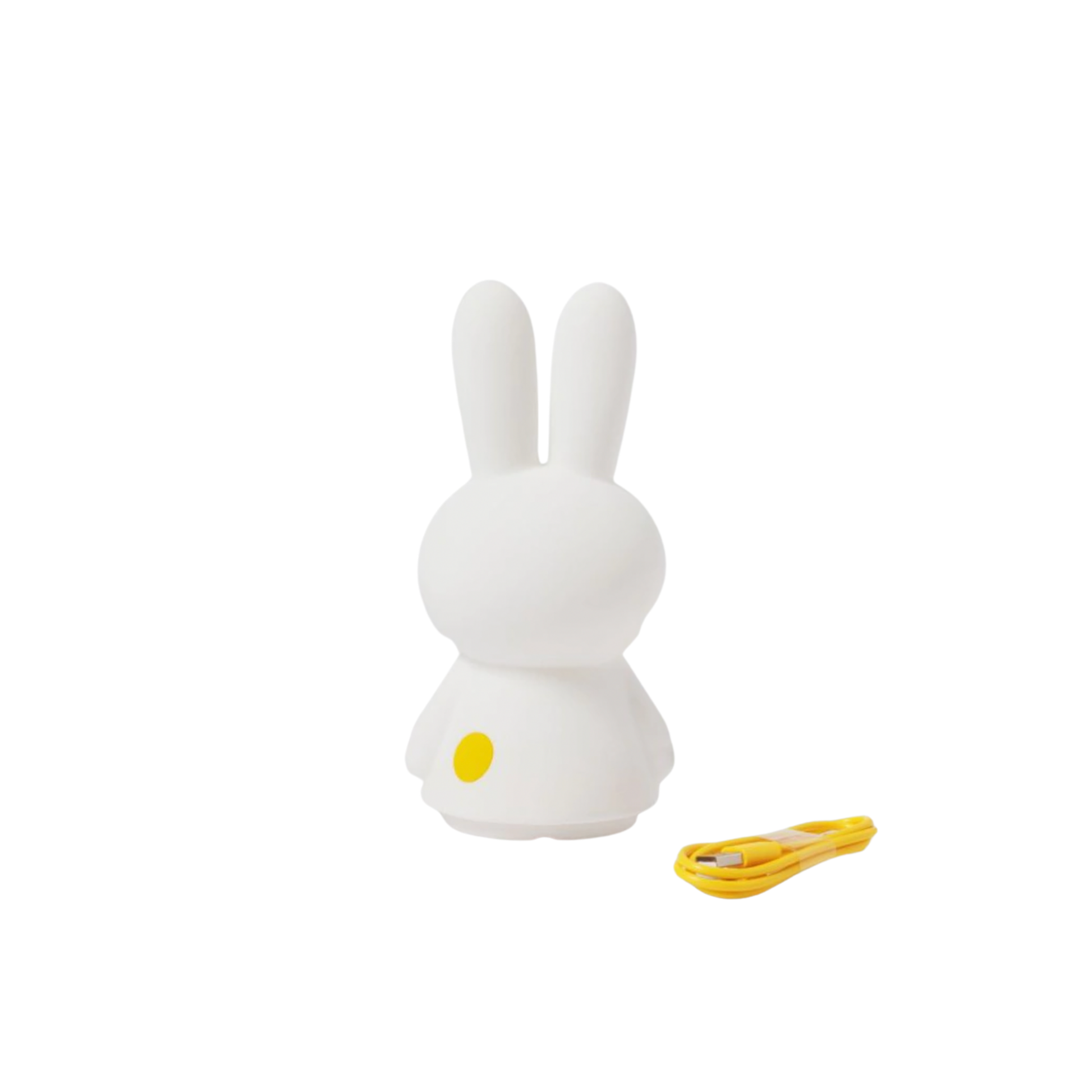 Miffy shines lamp 22cm out of packaging back view with charging cable.