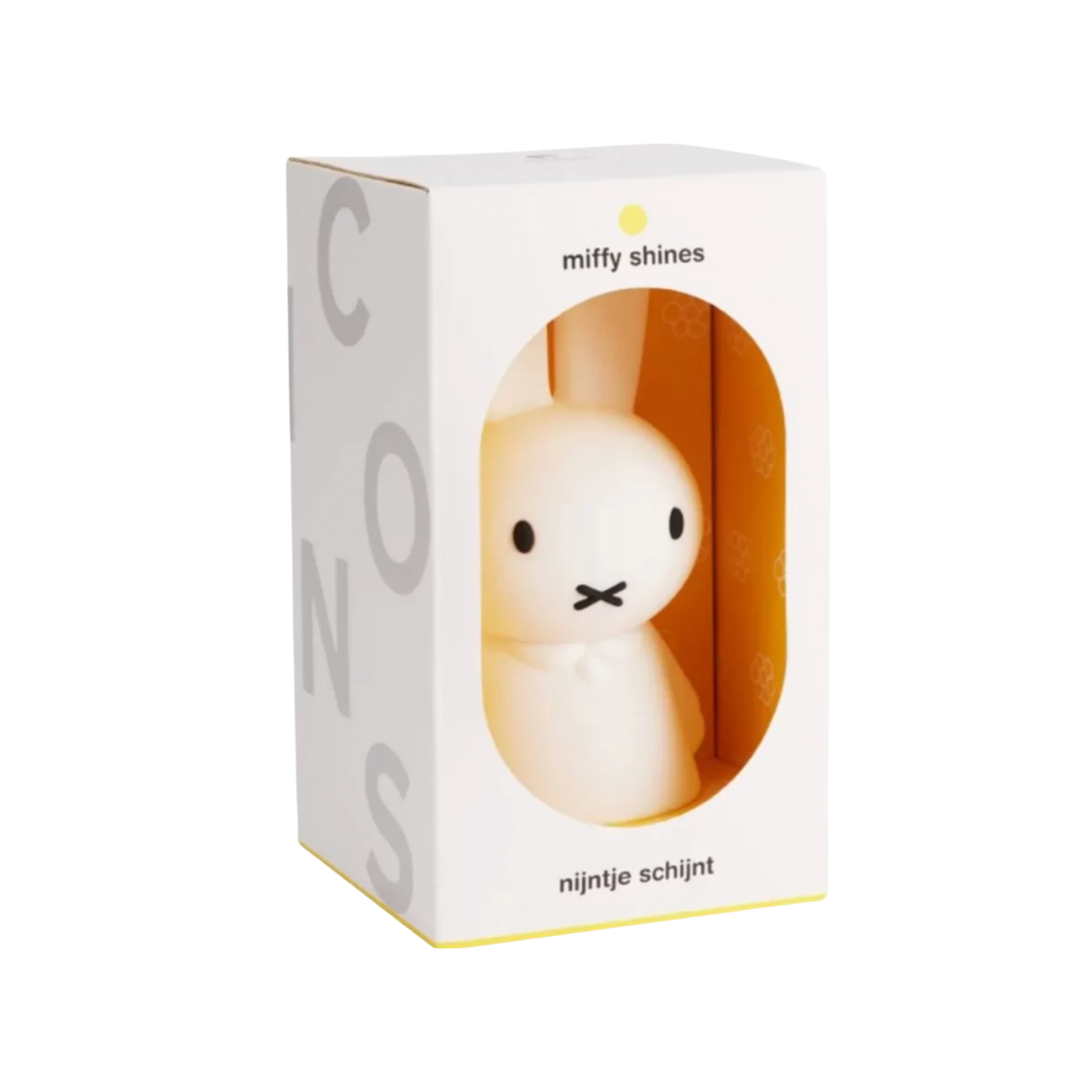 Miffy shines lamp 22cm in packaging box angled side/front view