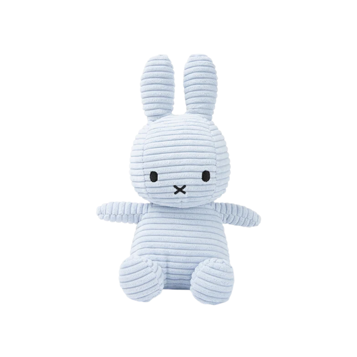 Miffy Corduroy plush toy, handmade from soft corduroy fabric with 100% recycled PET filling, ethically produced and available in various colors — a timeless and eco-friendly gift for babies or interior décor.