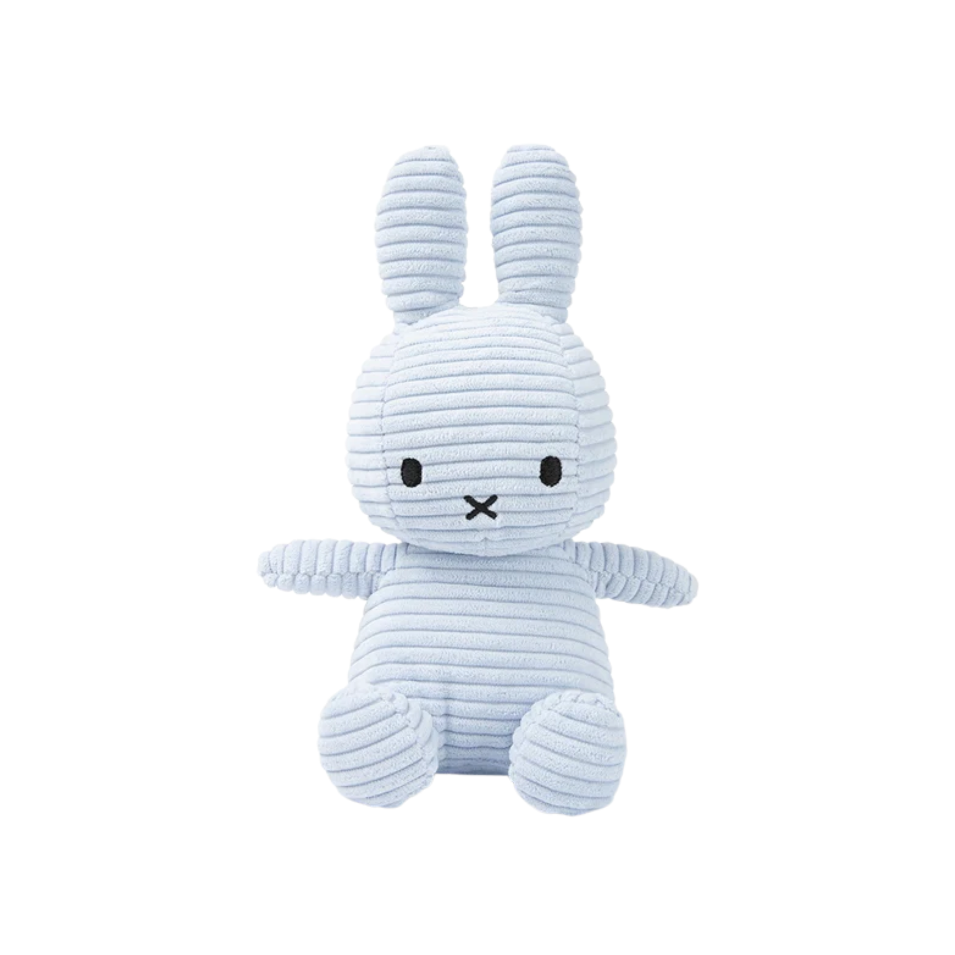 Miffy Corduroy plush toy, handmade from soft corduroy fabric with 100% recycled PET filling, ethically produced and available in various colors — a timeless and eco-friendly gift for babies or interior décor.