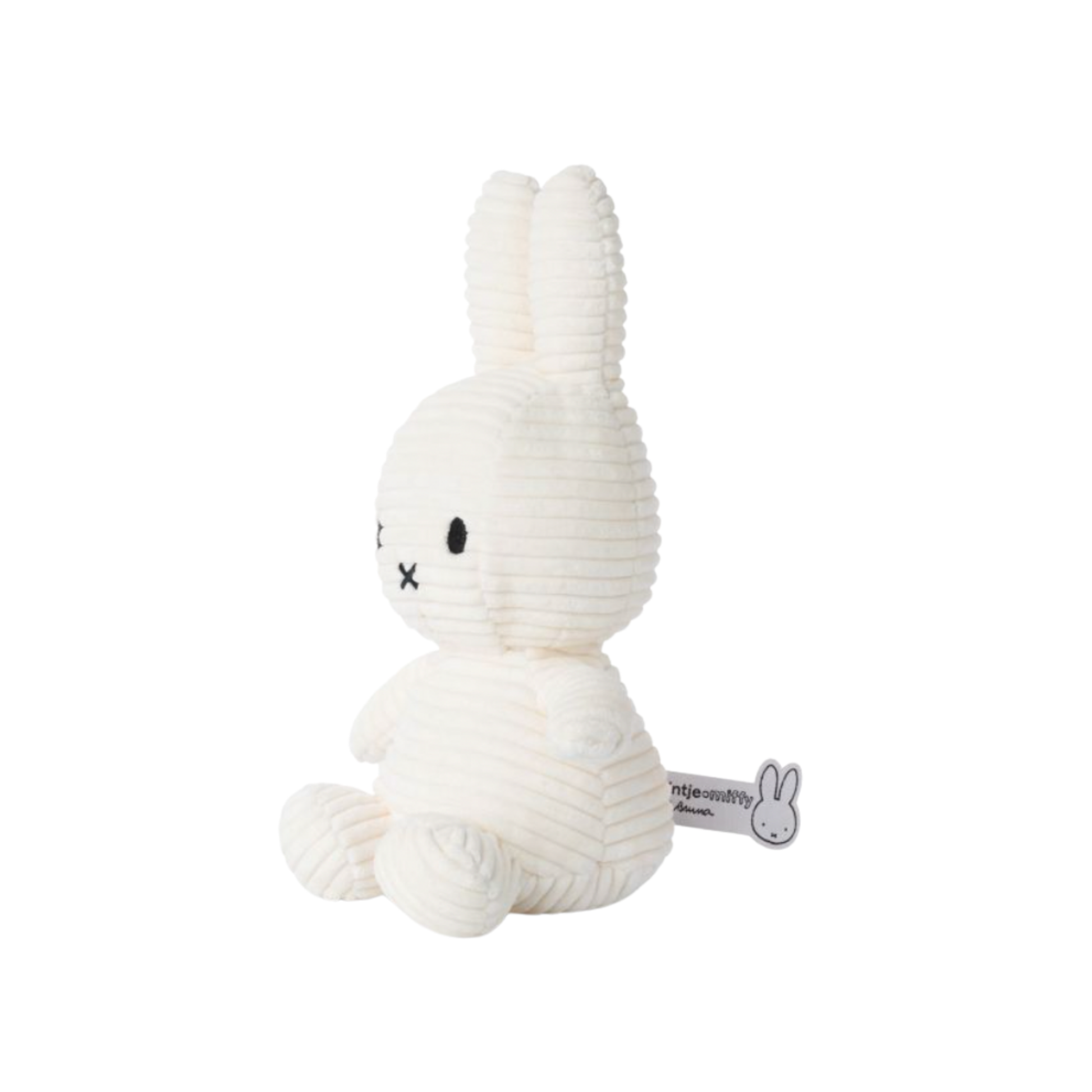 Sitting Miffy 23cm offwhite corduroy side view