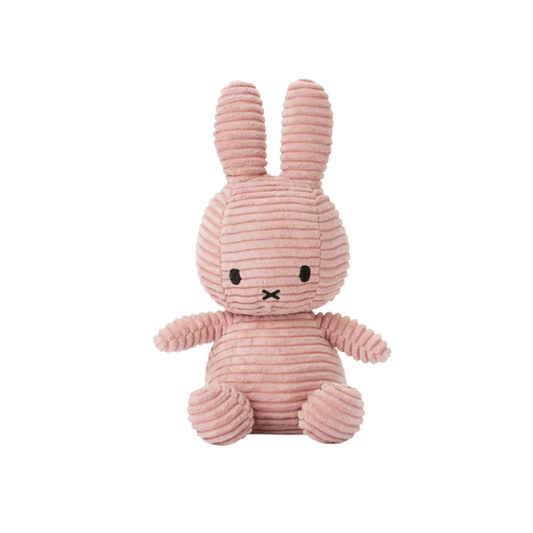 Sitting Miffy 23cm pink corduroy front view