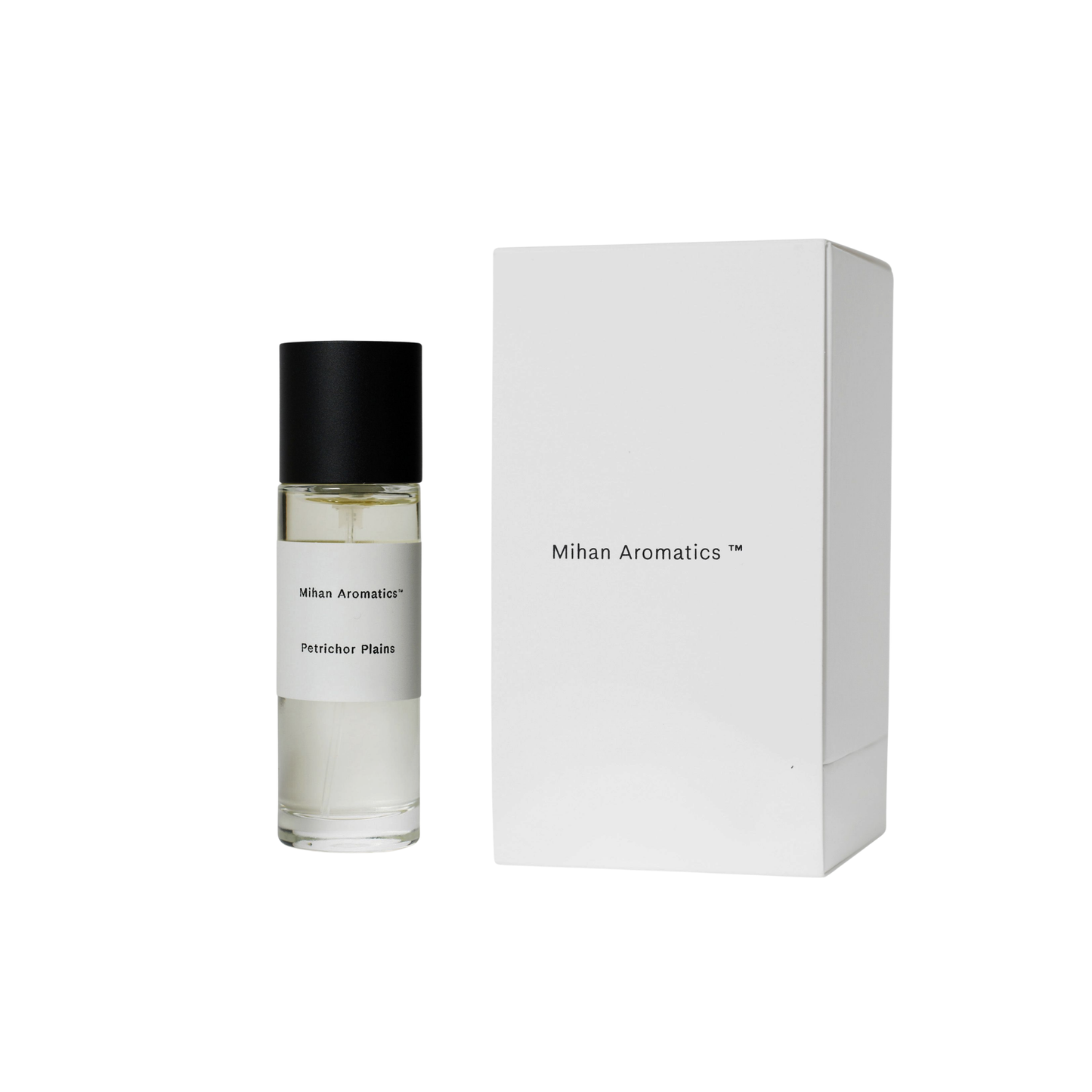 Mihan Aromatics 30ml Petrichor Plains front angled view box