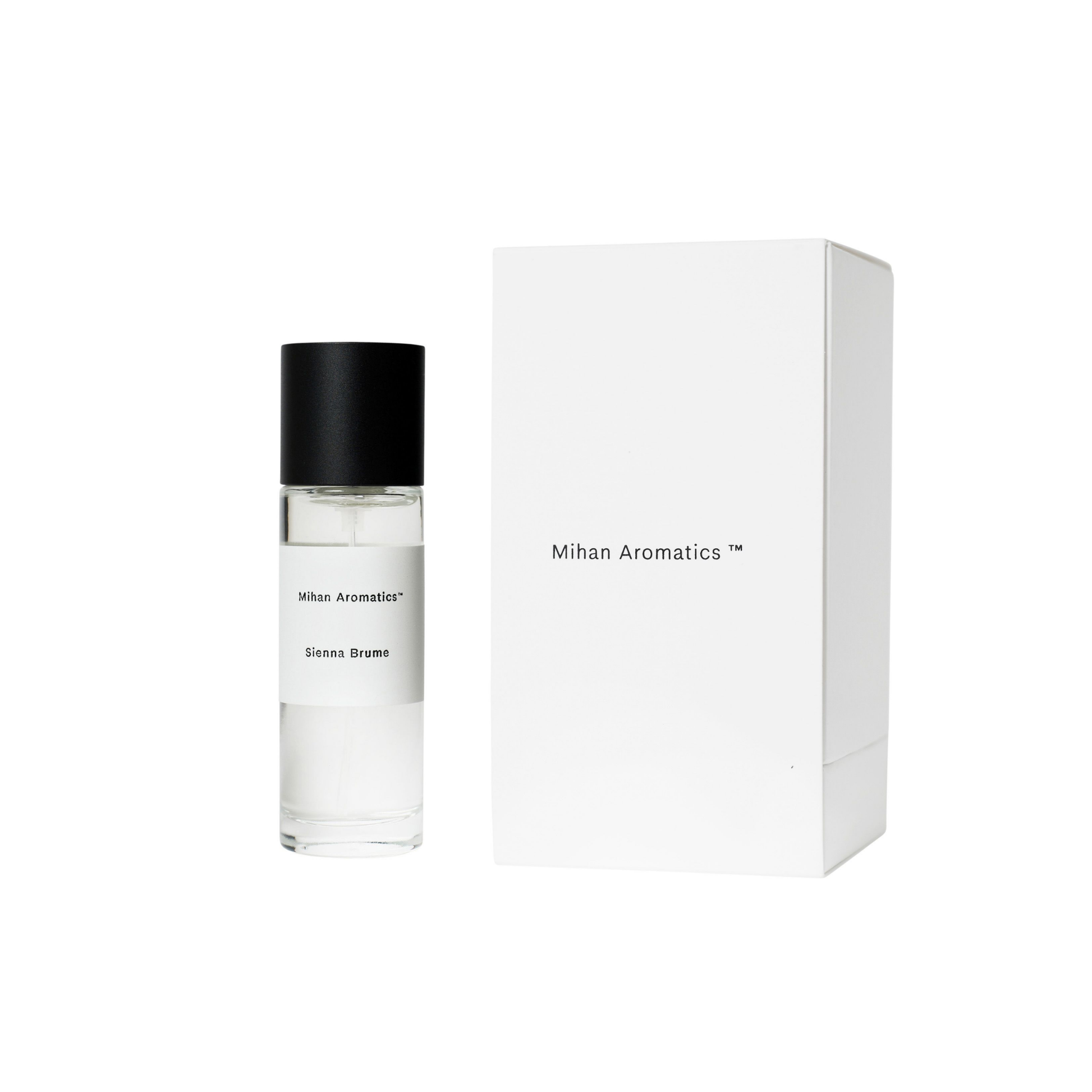 Mihan Aromatics 30ml Sienna Brume front angled view box