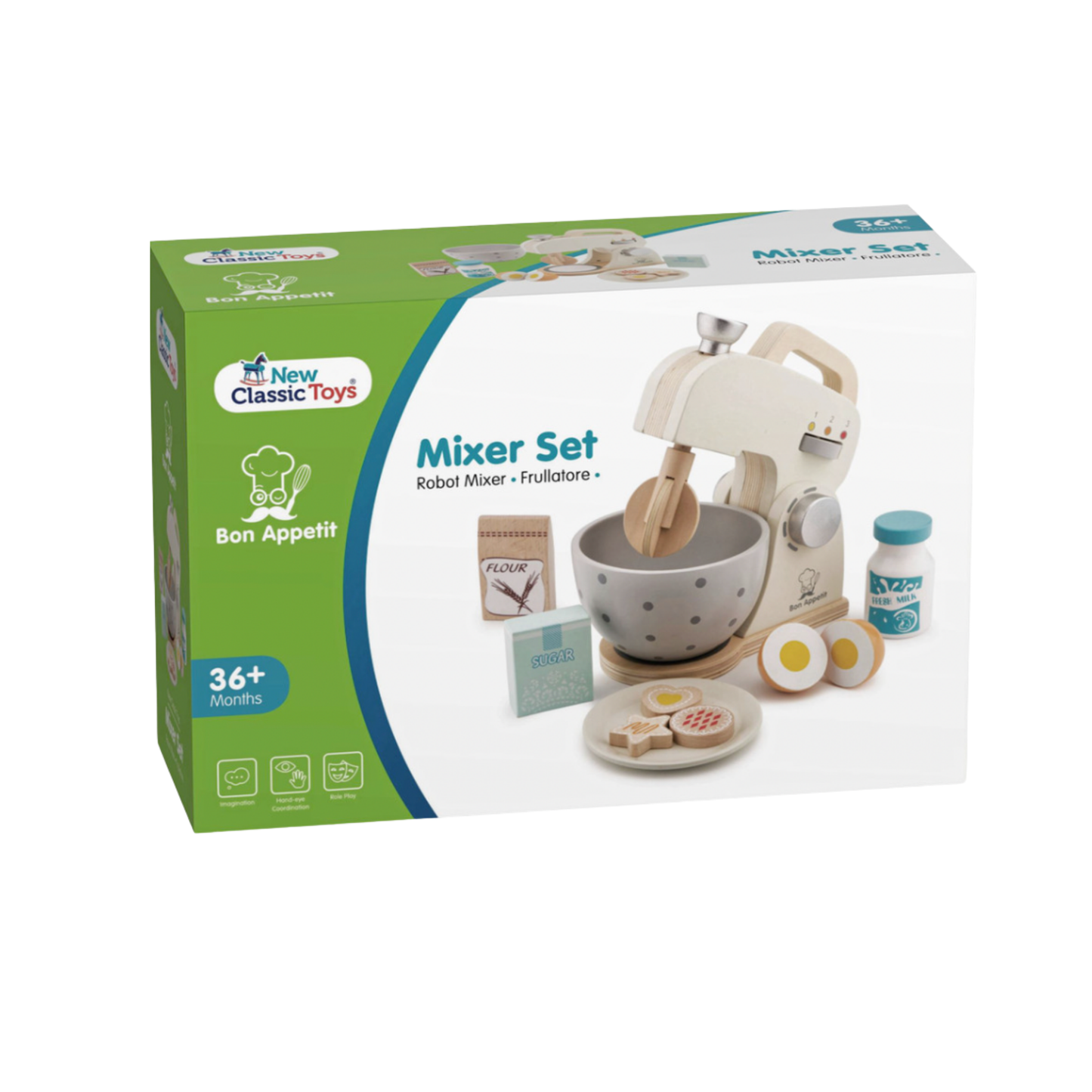 New Classic Toys wooden baking set packaging box