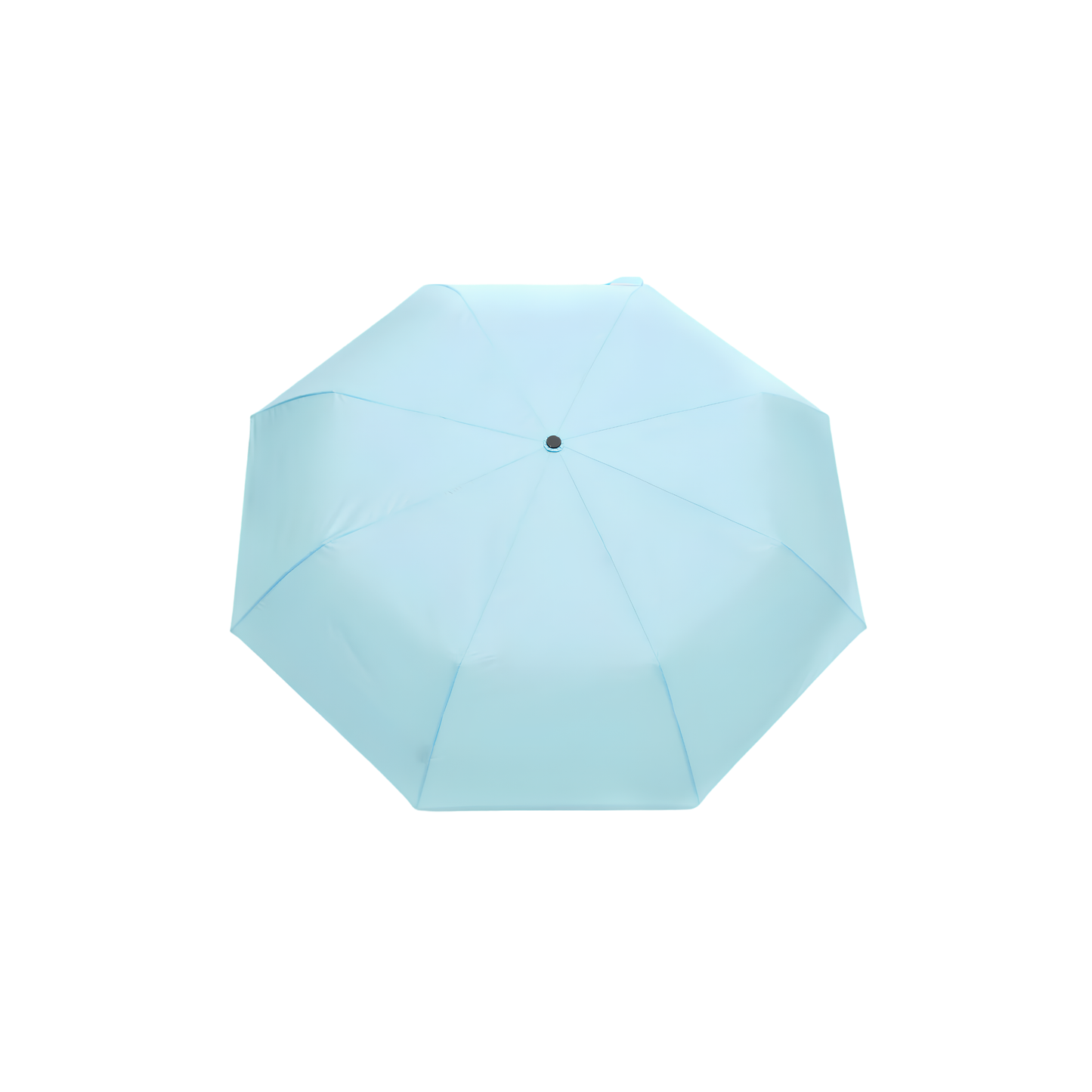 Top view of the open Original Duckhead Duck Umbrella Compact Popsicle Blue or sky inspired, from sustainable materials.