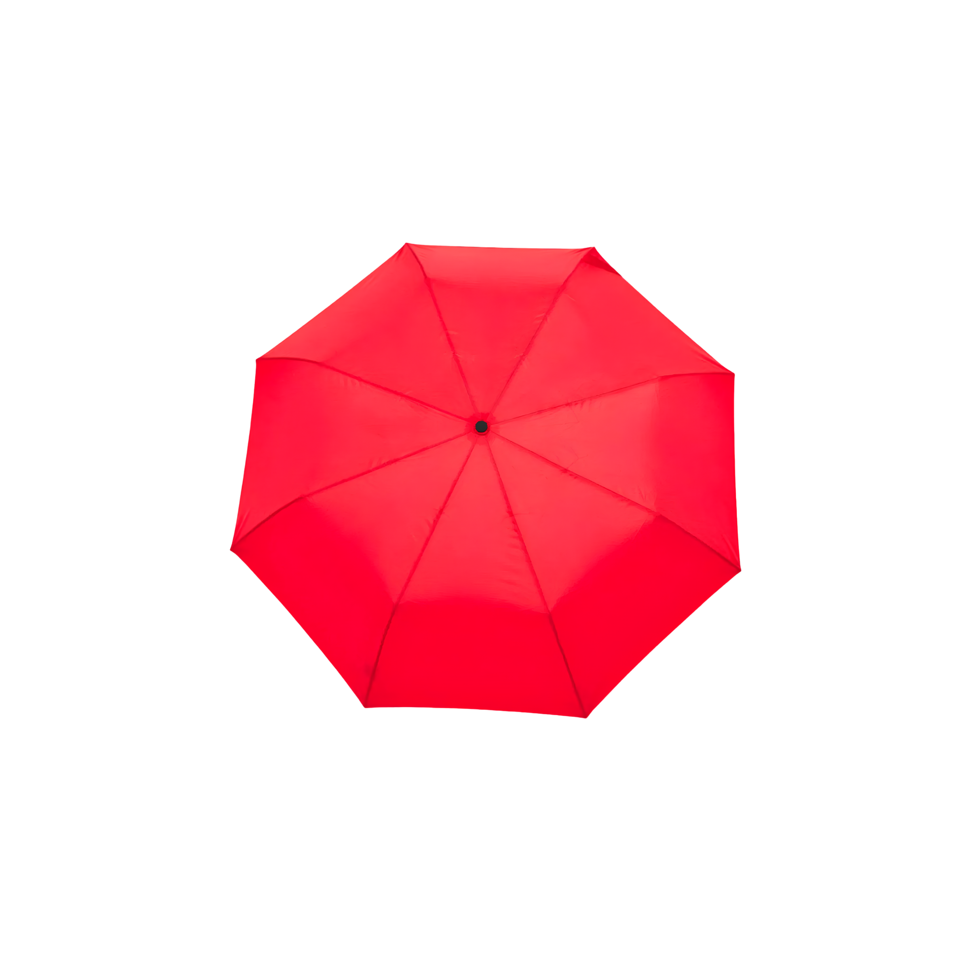 Top view of the Original Duckhead Duck Umbrella Compact Red, from sustainable materials.