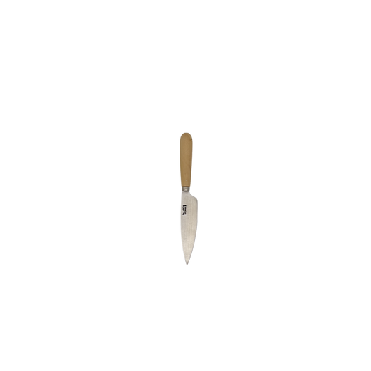 Pallares Solsona 13cm stainless steel kitchen knife with boxwood handle front view
