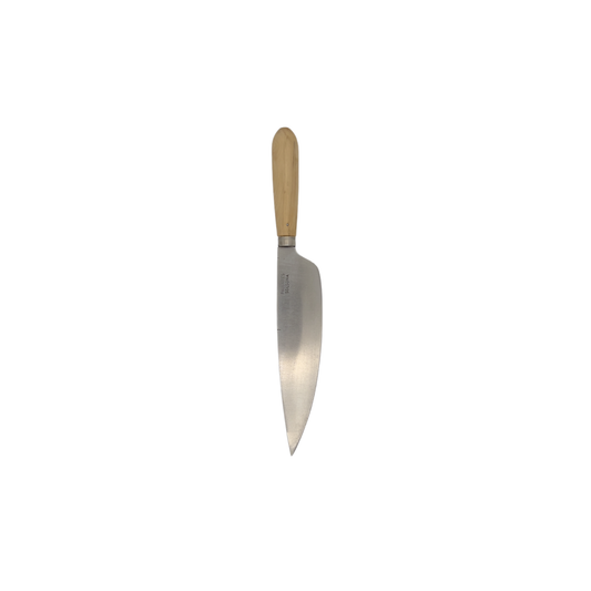 Pallares Solsona 22cm stainless steel kitchen knife with boxwood handle front view