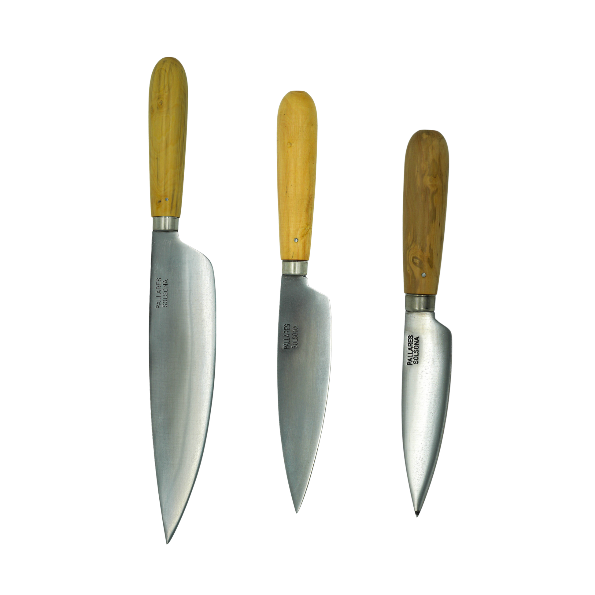 Showing the collection of the Pallares Solsona Kitchen Knife Wide Blade Carbon Steel Boxwood Handle