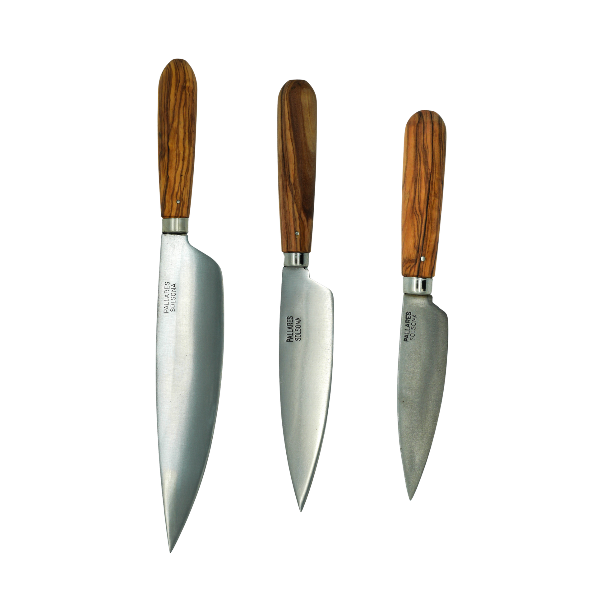 Showing the collection of Pallares Solsona Kitchen Knife Carbon Steel Blade Olive Wood Handle