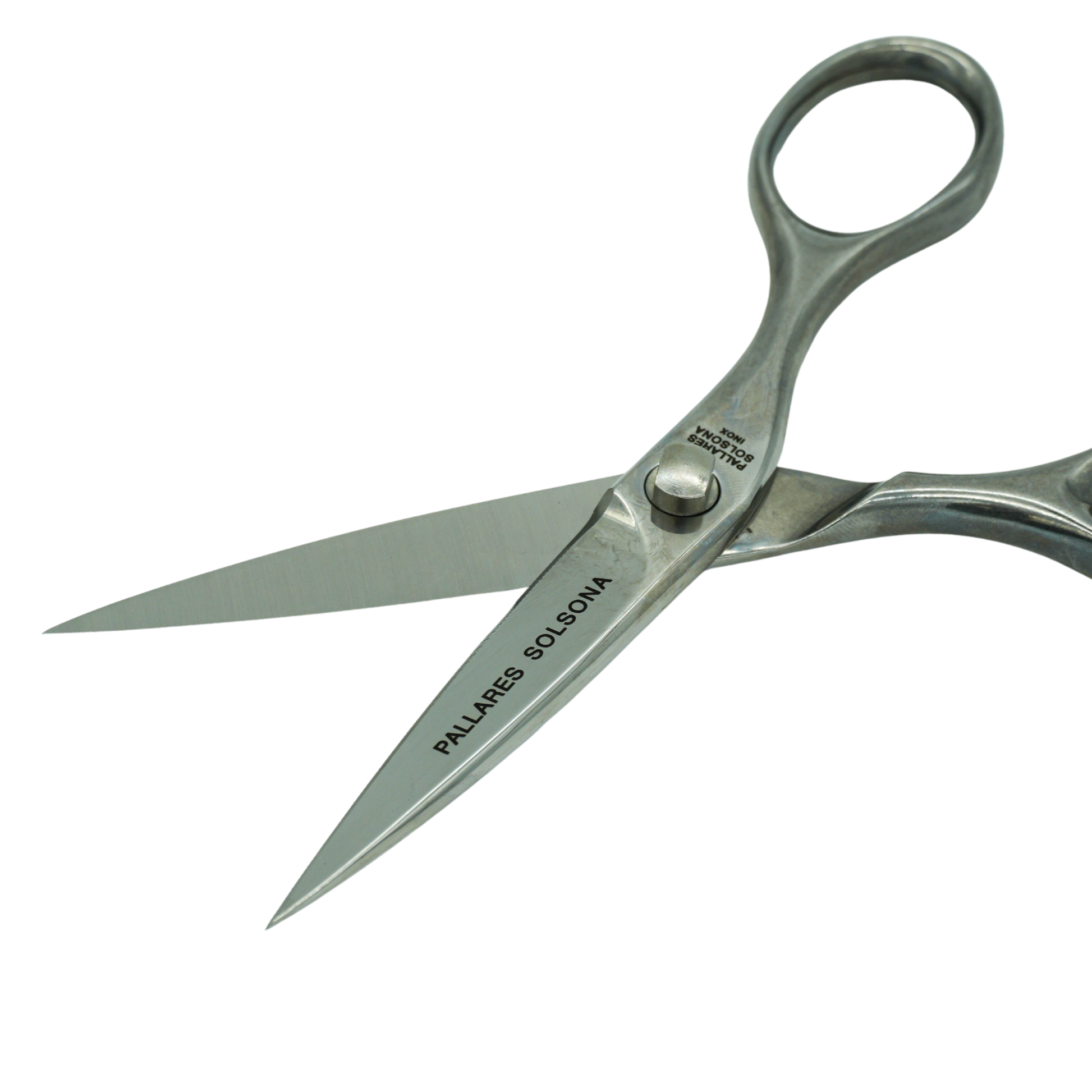 Open and showing the logo of the Pallares Solsona Kitchen Scissors Master 20cm Stainless Steel