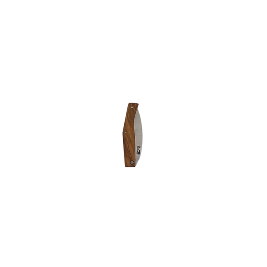 Pallares Solsona carbon steel pocket knife 8cm with olive wood handle closed