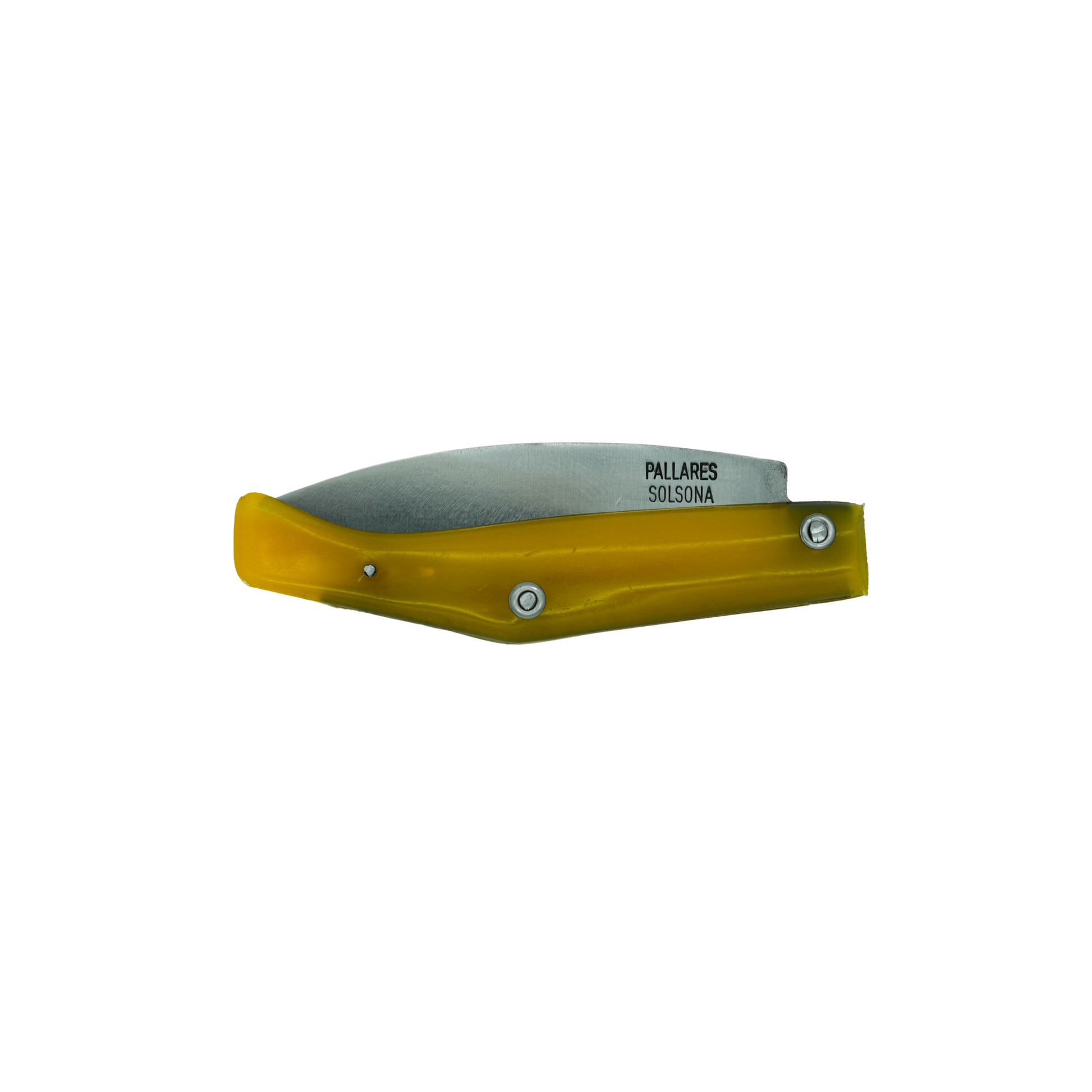 Side view of the close knife from Pallares Solsona Pocket Knife Comun 10cm Carbon Steel Plastic Handle