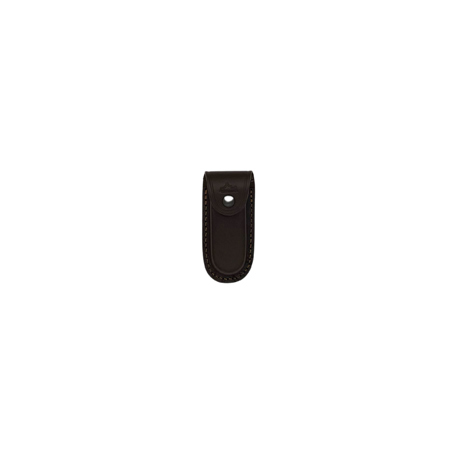 Pallares Solsona pocket knife leather pouched front view closed 