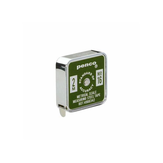 Side angled view of Penco measuring tape khaki