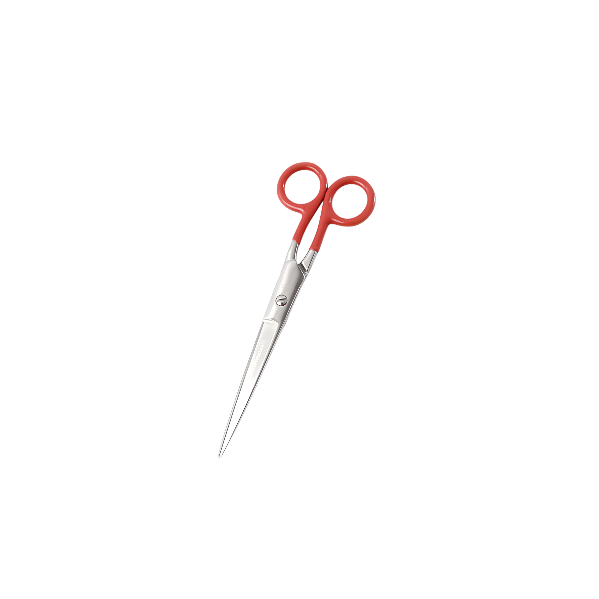 Penco Stainless Steel Scissors Large Red made with high-grade stainless steel with PVC coating on the handle in a case for carrying and can fit easily into most standard pen cases.
