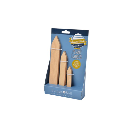 Burgon & Ball plant lables in packaging front angled side view