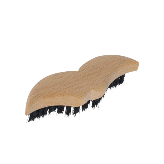 Redecker beech moustache beard brush top view
