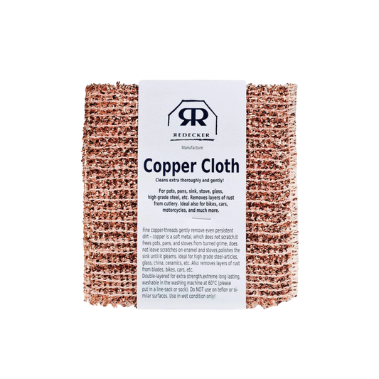 Redecker copper cloth 2 pack in cardboard sleeve packaging front view 