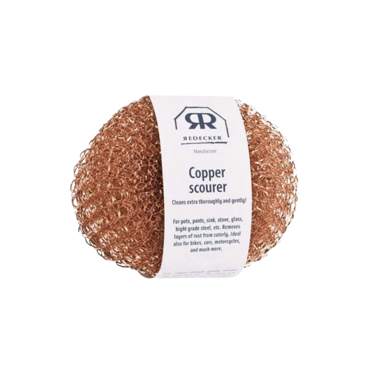 Redecker copper scourer in cardboard packaging sleeve 