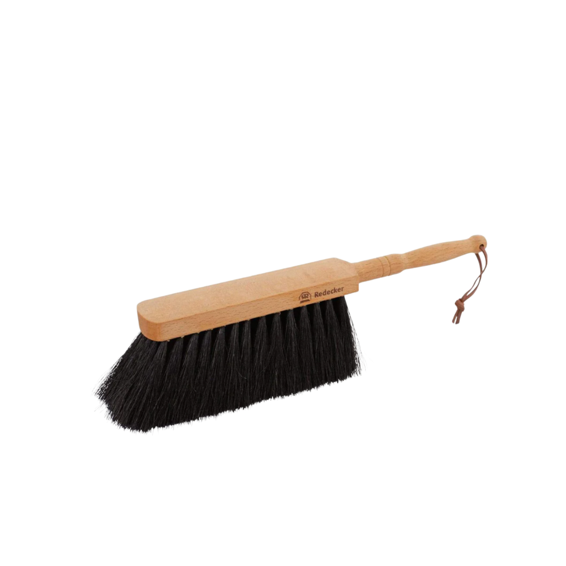 Redecker dust pan brush side angled view