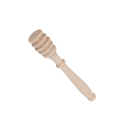 Redecker wooden honey spoon angled view