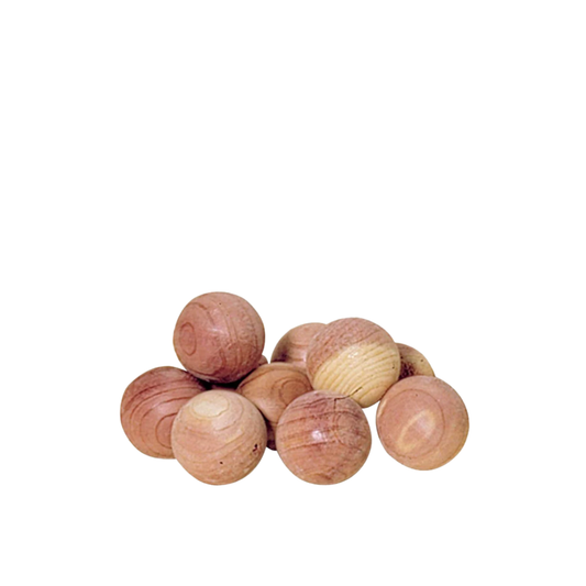 Redecker red cedar balls front view 
