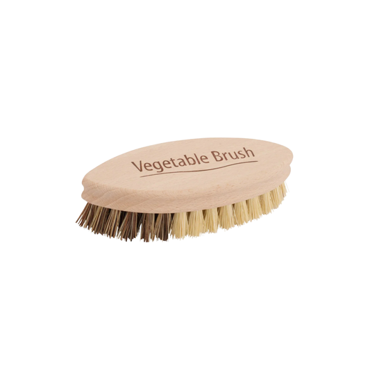Redecker vegetable brush angled top view