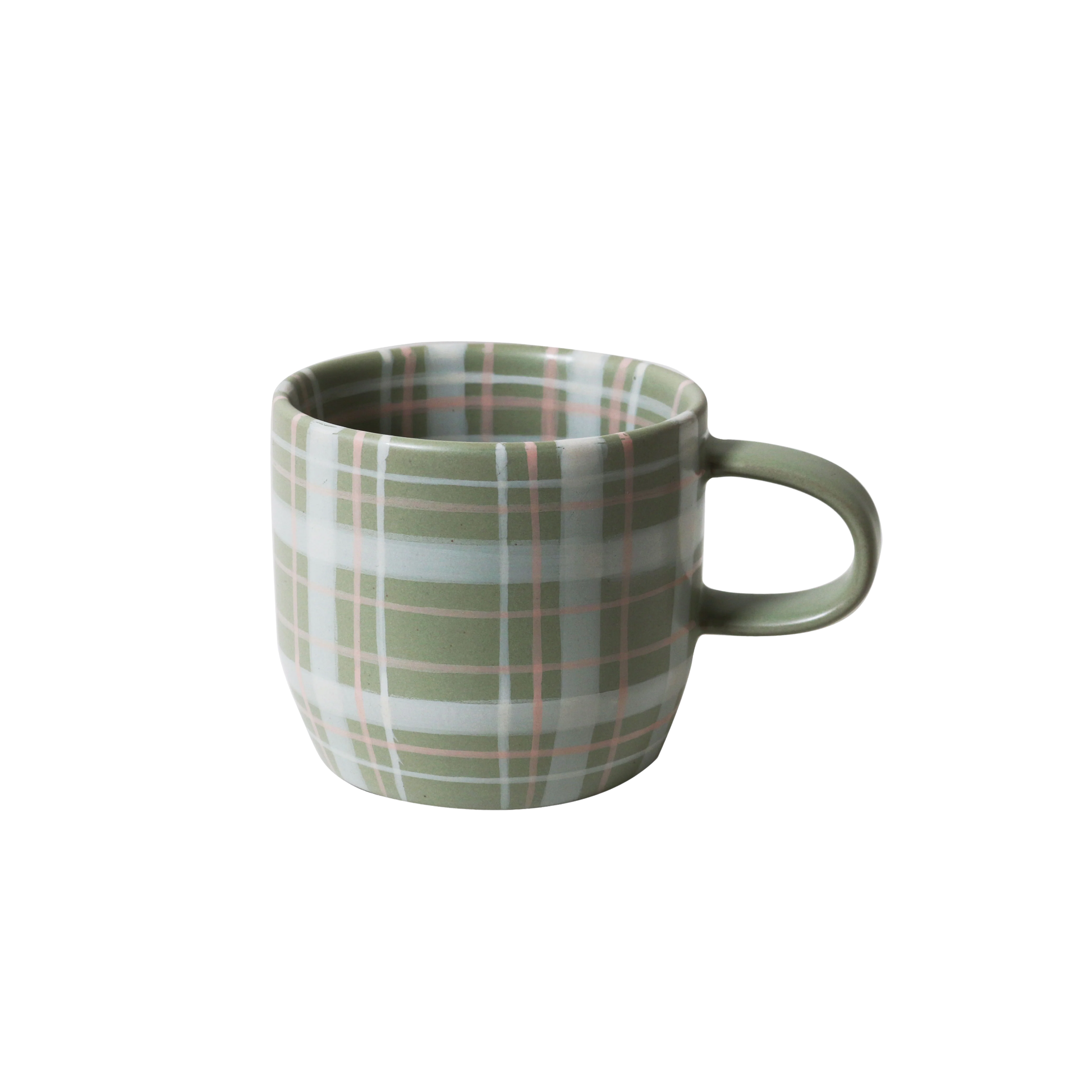 Robert Gordon cats pyjamas mug sage and blush side view